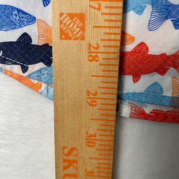 J.Crew Men Size Medium Fish All Over Graphic Print Style AU528 Button Shirt - Picture 11 of 13